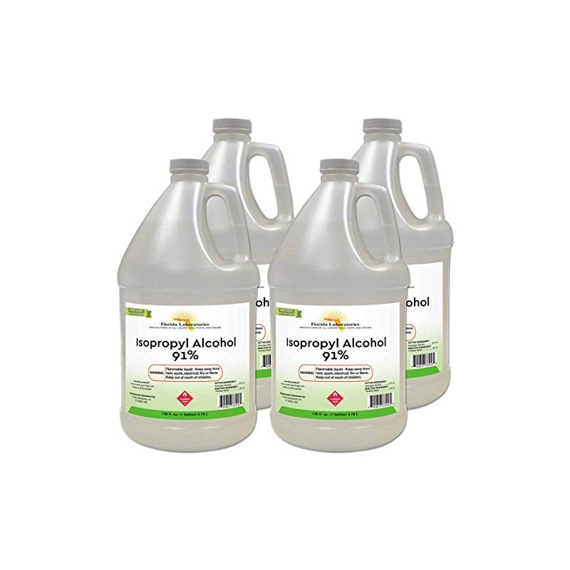 Isopropyl Alcohol Grade 91% - 4 Gallon - Made in