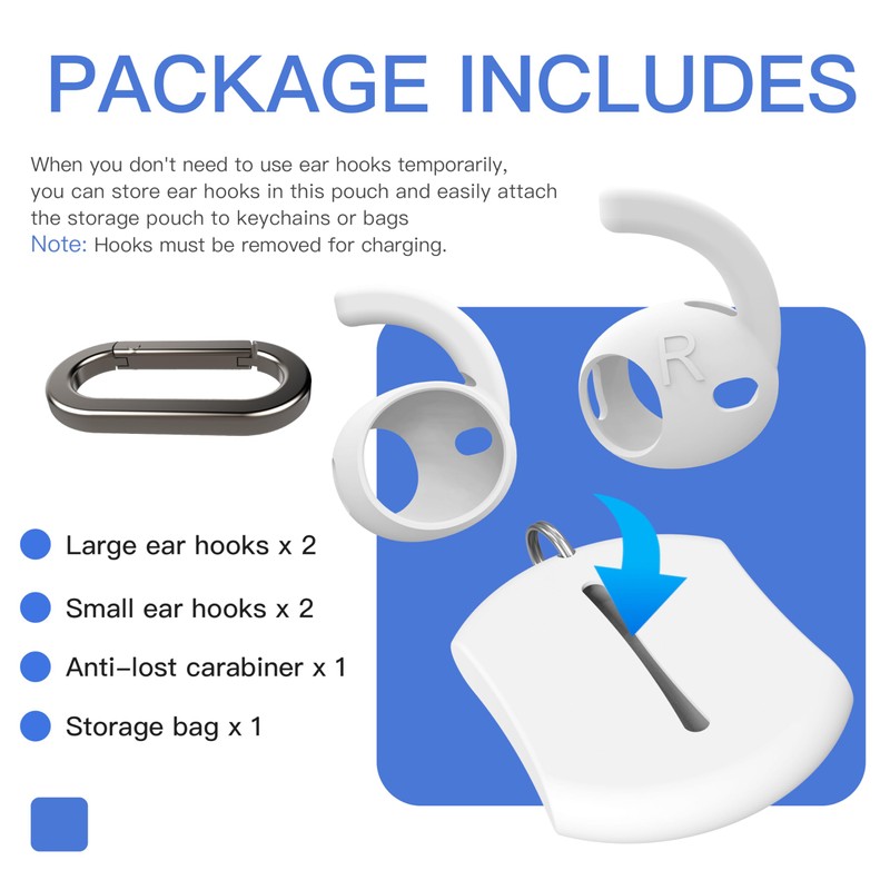 Upgraded 4 Pairs Ear Hooks for AirPods Pro 3 DamonLight