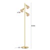 QiMH Tree Floor Lamp with 3 Globe Dimmable, Industrial Standing