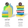 6 Pcs Kitchen Sponges & Cleaning Cloth Set, Reusable Multi-Purpose