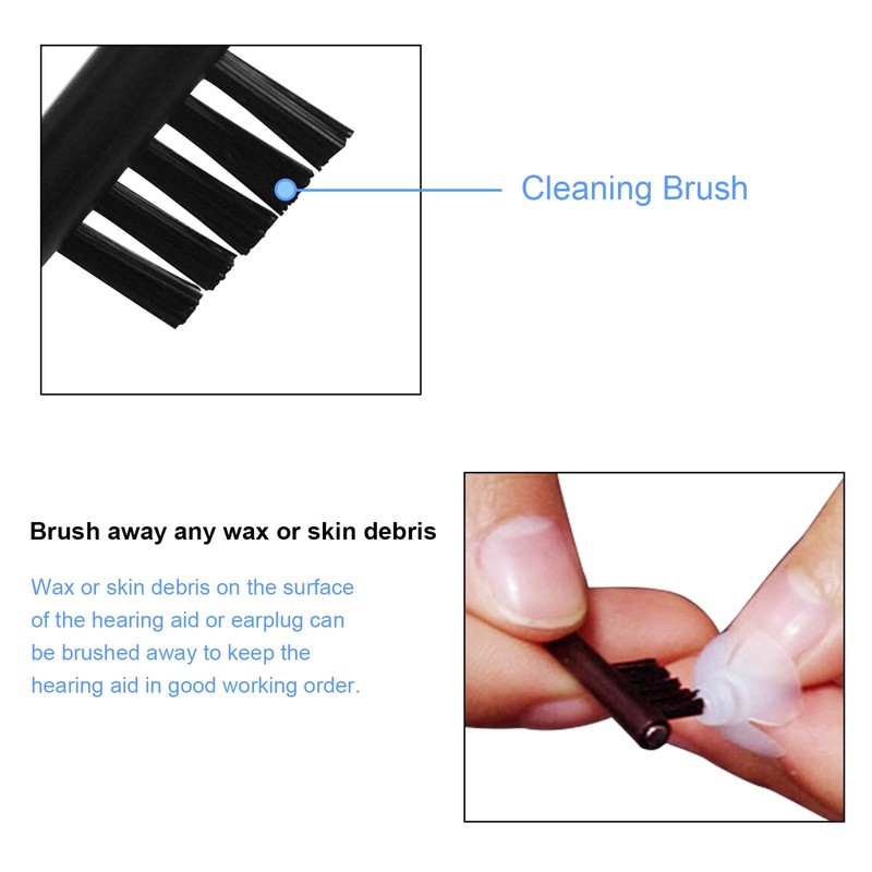 Hearing Aid Cleaning Brush with Wax Loop and Magnet Hearing