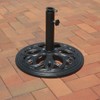 Sunnydaze Patio Umbrella Base Stand, Outdoor Heavy Duty Cast Iron