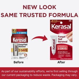 Kerasal Nail Renewal, Restores Appearance of Discolored or Damaged Nails, 0.33 fl oz (Packaging May Vary)