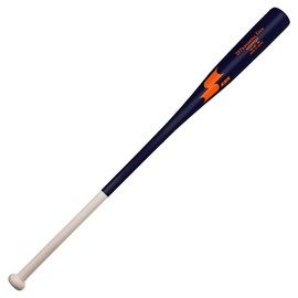 SSK Z9 Professional Edge Comp Coaches Wood Fungo Bat 33" 35" 37" - Baseball & Softball – 22+ Colors - 60 Day Warranty (37", Natural/Navy/Orange)