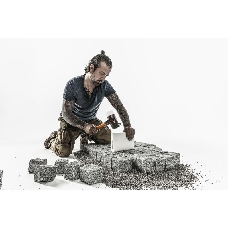 Halder Mallet Block, Medium-Hard Special Plastic, Distributes Impact Force Evenly,