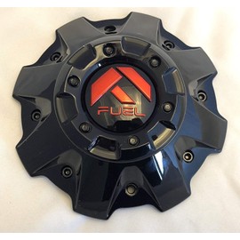 Fuel Wheels Black Gloss RED Emblem Center Cap Set of ONE (1) # 1001-63GBQ 1001-63B 5-6 Lug
