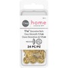 Dritz Home 9012 Hammered Decorative Nails, 7/16-Inch, Brass (24-Piece)