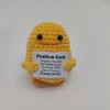 Inspirational Positive Crochet Duck Emotional Support Plush Doll with Free