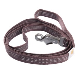 Carhartt Dual Handle Dog Leash, Durable 600-Denier Fabric W/Adjustable Metal D-Ring Hardware, Deep Wine, Large