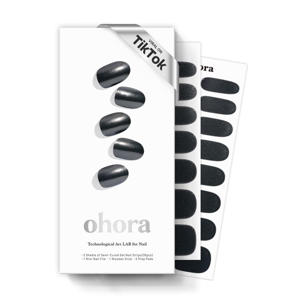ohora Semi Cured Gel Nail Strips (N Boba Chrome) -