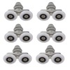 Cokritsm Shower Door Rollers, 6 Pieces, Shower Cubicle Rollers, 25