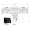 GLORIOUS-LITE Solar Security Lights 2400mAh LED Motion Sensor Light Outdoor,