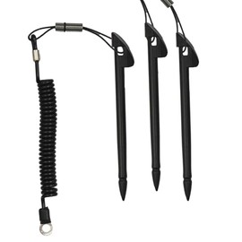 Pack of 3 Stylus and Coiled Bungee Tethers for Datalogic Falcon X3, X3+, X4 Mobile Barcode Scanners; Lot of 3 Styluses; Replaces OEM Part Numbers 94ACC0145 & 94ACC1392