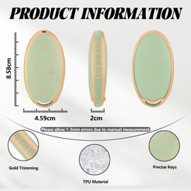 TOOMUME Key Case TPU Car Key Case Fits Hyundai Tucson NX4 Kona SX2 Ioniq 6 Grandeur GN7 Grand Prix Azera Elantra Sonata, Key Cover Protection Key Case - Smart Key