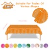 2P Orange Party Plastic Table Cloth,137x274cm Shiny Glitter Orange Tablecloths