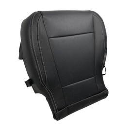 SecosAutoparts Driver and Passenger Side Bottom and Top Lean Back Replacement Perforated Leather Seat Cover Black Compatible with Ford F250 F350 Lariat XLT 2017 2018 2019 2020 2021 2022