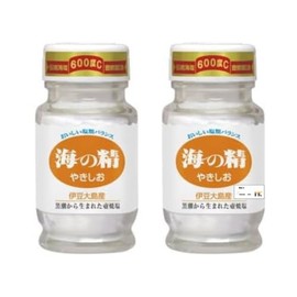 Umisei Yakishio Salt Bottle, Table Bottle, Made in Japan, 2.1 oz (60 g) x 2 Sets with Open Date Label, Set Product