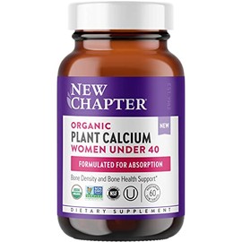 New Chapter New Chapter Calcium Supplement C Organic Plant Calcium for Women Under 40, with Vitamin D3 for Absorption + Vitamin K2 + Magnesium, Vegetarian, Gluten Free - 60 Count