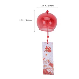 Cabilock 5pcs Glass Wind Chimes Japanese Omamori Wind Bells Japancore Temple Wind Chimes Japanese Bell Wind Chimes Viento Japanese Home Wind Chimes for Outside Decorative Wind Chime Paper