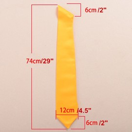 BLESSUME Adult Unisex Plain Graduation Stole for Academic Commencements, Yellow, One Size