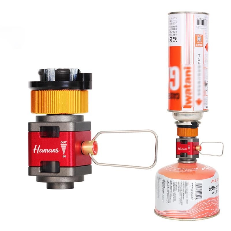 Hamans Gas Canister Refill Adapter with Visible Windows, Fuel Transfer