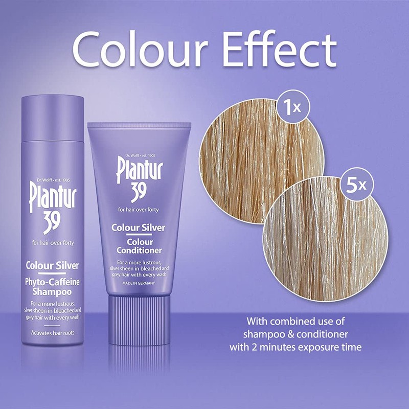 Plantur 39 Purple Shampoo 250ml | Enhanced Silver Sheen for