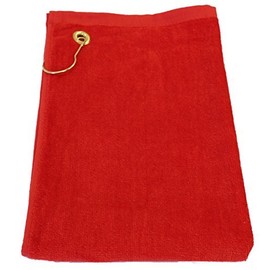 JP Lann Golf Utility Kit (Includes: Towel, Tees, Ball Markers, Divot Tool & Utility Scrub Brush) (Red)