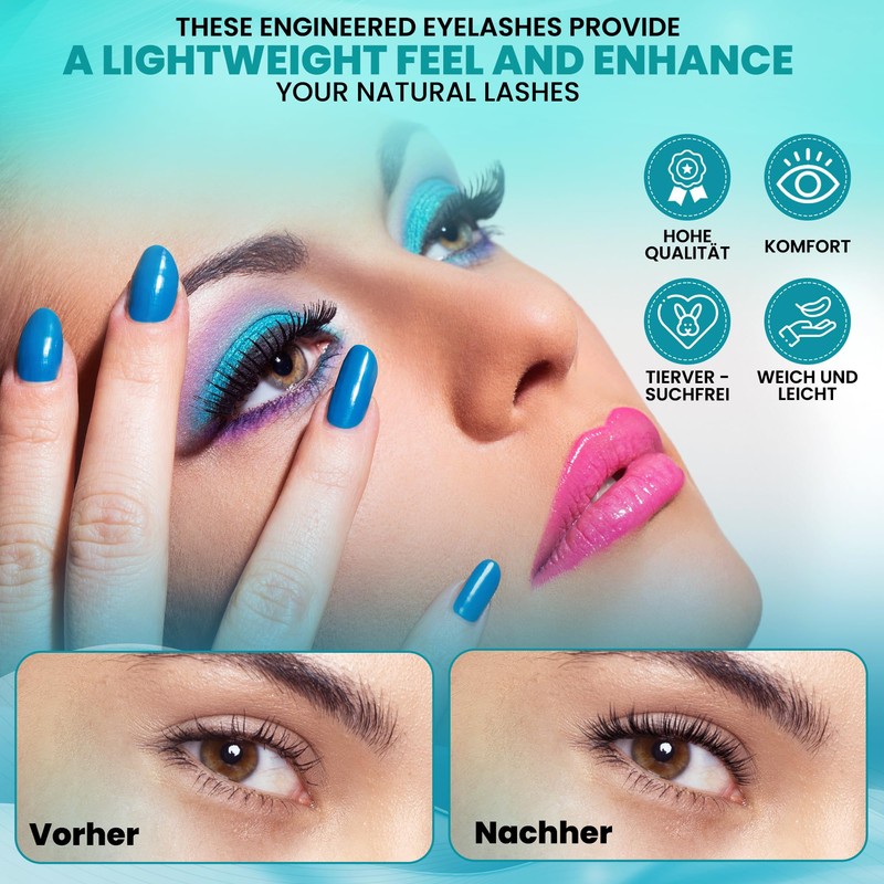 Dermastil 3D Premade Handmade Volume Eyelashes, Ready-to-Use Fan without Knots,