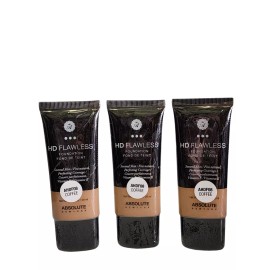 Absolute 3 Pack ABSOLUTE NEW YORK HD FLAWLESS Foundation AHDF08 COFFEE 0.95oz