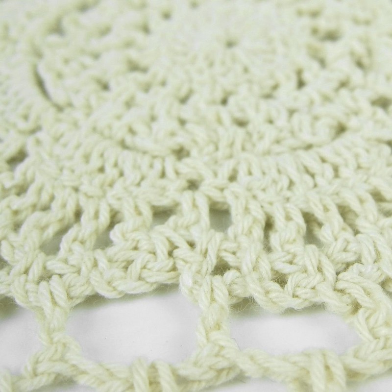 kilofly Crochet Cotton Lace Placemats Doilies 4pc, Oval, Beige, 12