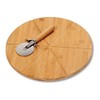 Kesper 58462 Pizza Plate with Pizza Slicer FSC Certified Bamboo