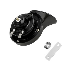 Sylvil 300DB Super Loud Car Horn, 12V Waterproof Durable Auto Air Electric Snail Horn, Vehicle Air Horn Replacement for Motorcycle, Truck, Bike, Boat, Universal Car Accessories (Black)