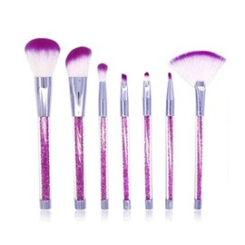 7 unids manija de diamante brillo brillo bling bling fundación mezcla potencia sombra de ojos cepillo kit cosmético belleza maquillaje kit de...      
