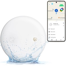 Smart Finder Compatible con App Google Find My Device (Solo Android), Impermeable IP66,Smart Tag para Llaves, Bicicletas, Perros, niños y Carteras, Etiquetas de Equipaje (1)