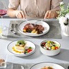 MALACASA Plates and Bowls Sets, 18 Pieces Modern Porcelain Dinnerware