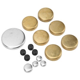 MACHSWON 15 PCS/Set Freeze Plug Kit Brass Expansion Plug Kit MPE-108BR Compatible with Ford Small Block Windsor Engines 260 289 302 351 1962-2001