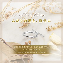 [Nicoiro] Pair Ring, Simple and Dainty Ring that Shows Beautiful Hand, Matching Look, One Size Fits Most, Silver (S925), Silver