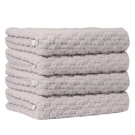 4 Extra Fluffy & Soft Bath Towels - 27x54 Inch - for Home, Hotel & Spa,Lightweight and Highly Absorbent Quick Drying Towels, Perfect for Daily Use,Perfect Bathroom Towels (Grey)