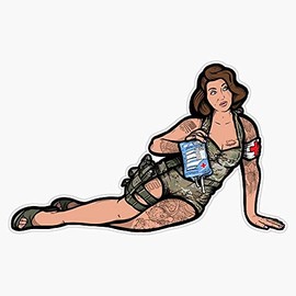 HOF Trading Combat Medics - Military Themed Poster Design and Illustration Vinyl Sticker Waterproof Decal Laptop Wall Window Bumper Sticker 5"