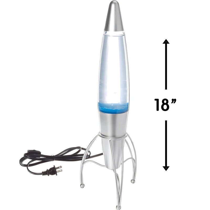 Rhode Island Novelty 18 Inch Blue Rocket Ship Lamp, One