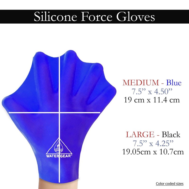 Water Gear Silicone Force Gloves - Aqua Fitness Gloves -