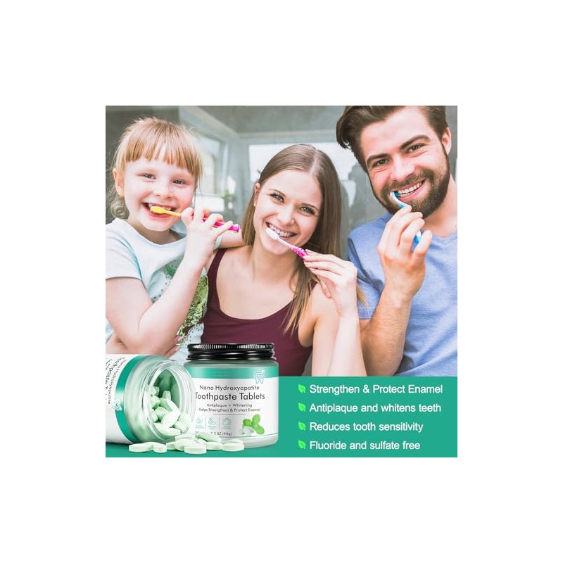 Toothpaste Tablets 150P, Nano Hydroxyapatite Toothpaste Tablets, Chewable Toothpaste Tablets
