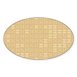 CafePress Gold Embossed Geometric Pattern Sticker Oval Car Bumper Sticker