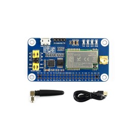Waveshare SX1262 LoRa HAT for Raspberry Pi Spread Spectrum Modulation 868MHz Auto Multi-level Repeating Supports Wireless Parameter Configuration & Fixed-point Transmission Support Meshtastic Project