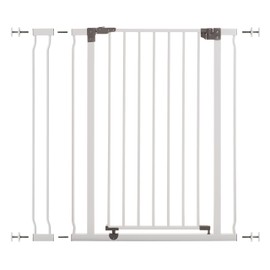 Dreambaby Liberty Extra-Tall Baby Safety Gate - with Smart Stay Open Feature - Fits Openings 29.5-36.5 inches Wide - White - Model L768