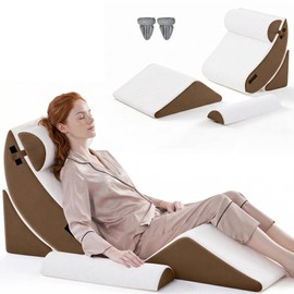 5PCS Wedge Pillow Set for After Surgery,Bed Pillow for Sleeping