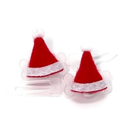 Camtiac Dog Hair Clip Motif Hair Accessories Jewellery Hair Clip for Animals Santa Claus Set of 2