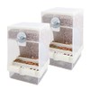 Paquete de 2 comederos automáticos para pájaros, alimentadores de loros,