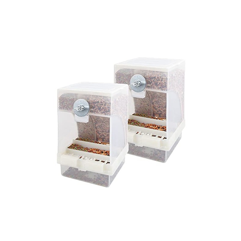 Paquete de 2 comederos automáticos para pájaros, alimentadores de loros,