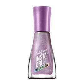 Sally Hansen Insta-Dri Holo-Glow Nail Polish | Quick Dry, Long Lasting, Streak-Free Shine | Semi-Opaque, Shimmery | 102 Lustrous Lilac | Hologrpahic Purple Nail Color